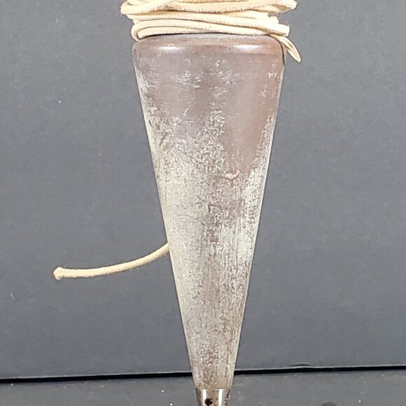 Vintage Dietzgen Brass Plumb Bob 5724S-18 Ounce Tool with Original Box & Steel P - Picture 5 of 13